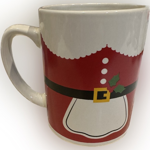 MRS SANTA CLAUS COFFEE TEA SOUP GIFT MUG HOLIDAY CHRISTMAS PARTY RED WHITE CUP - Picture 2 of 5